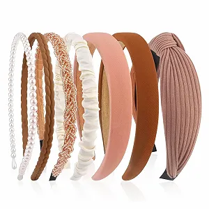 Набір жіночих обручів на голову 7 шт - Фото 1