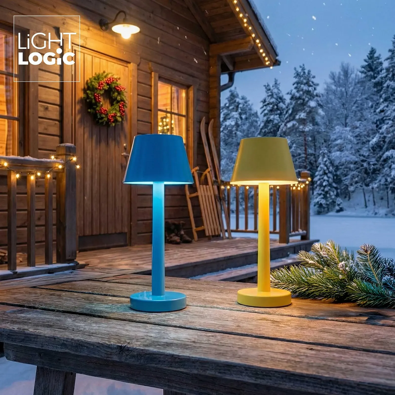 Настільна лампа LightLogic LL JERE DIM RGB BL Акумуляторна Синя, фото №2