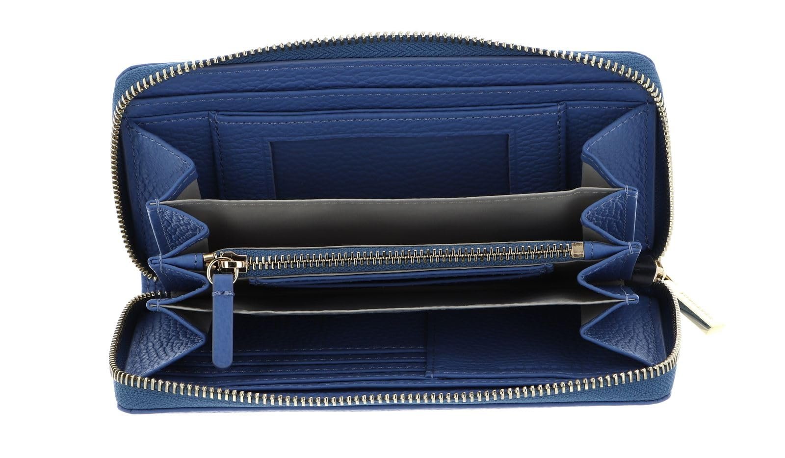 Кошелек Coccinelle Metallic Soft Кожа Grained Azul, лазурный, стандартный размер, фото №2
