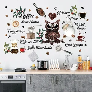 Наклейки на стену Coffee Varieties Owl Coffee Beans 47 шт. - Фото 1