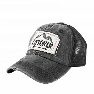 Бейсболка HZMM Дышащая Уличная Тонкая с Вышитыми Буквами Сетчатая Ретро Унисекс Регулируемая - Фото 1