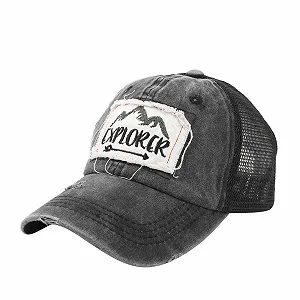 Бейсболка HZMM Дышащая Уличная Тонкая с Вышитыми Буквами Сетчатая Ретро Унисекс Регулируемая - Фото 1