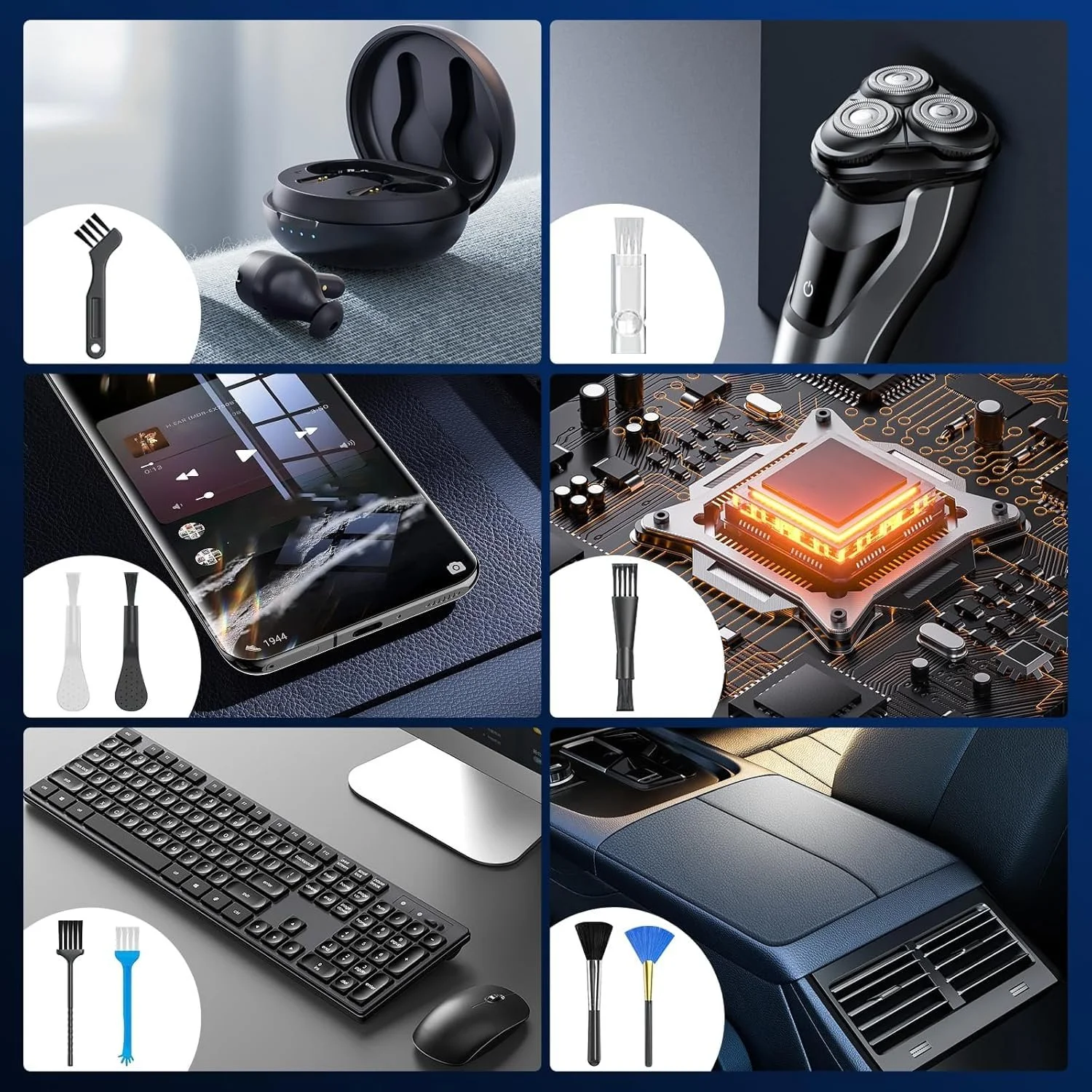 Електрична повітродувка Sadodo 130,000 RPM 4000 mAh + 10 щіток, фото №7 Електрична повітродувка Sadodo 130,000 RPM 4000 mAh + 10 щіток, фото №7