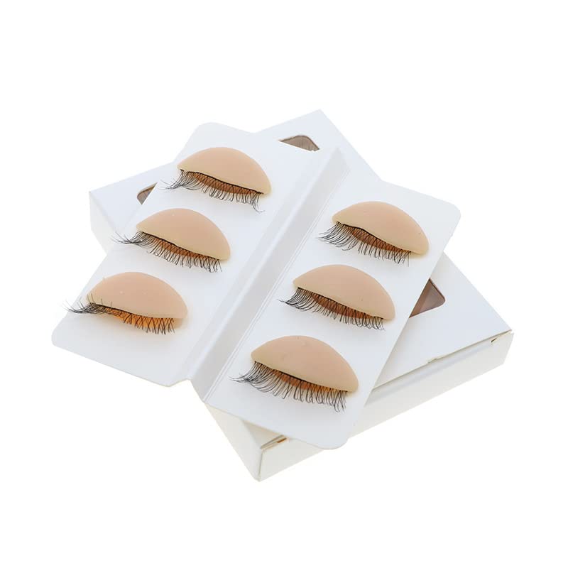 Голова манекен Beauty7 Eyelash Extension Practice Head силікон для практики макіяжу очі накладні вії подовження вій миються багаторазові 3 пари змінні очі, фото №5