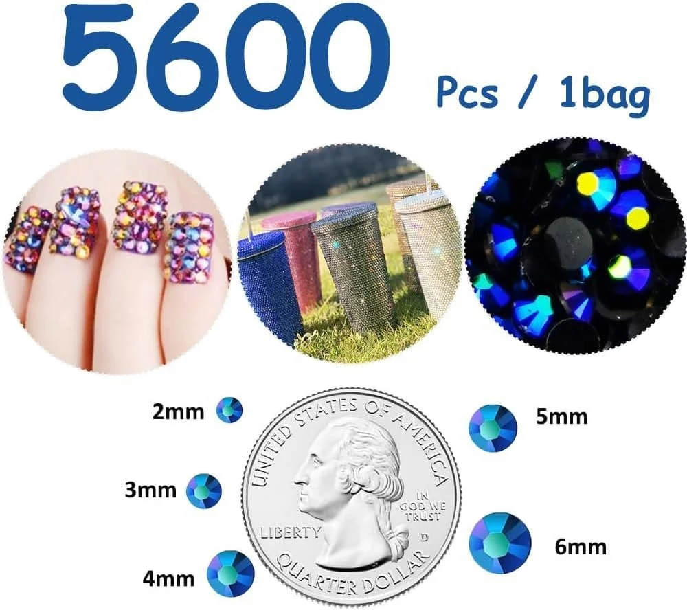 Стразы Смола Плоская Чёрный 3 мм SS12, фото №2