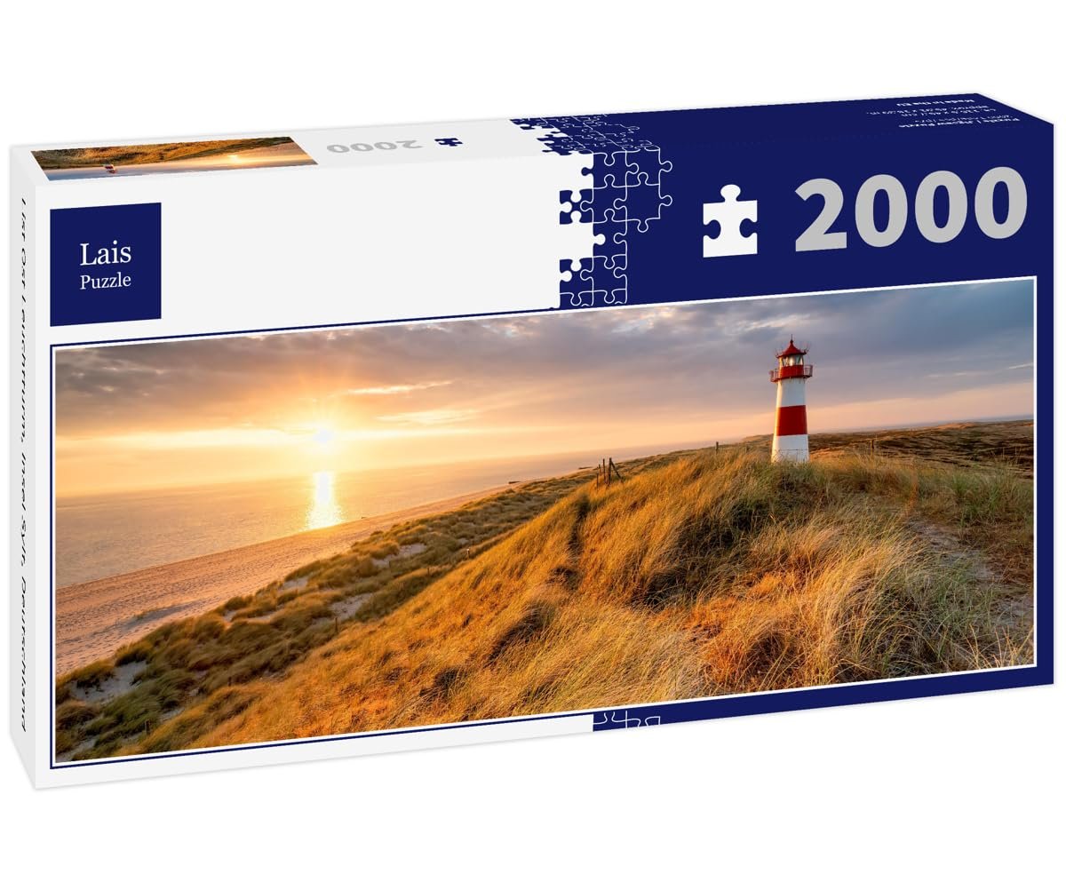 Пазл Lais Puzzle List East Lighthouse, Island Sylt, Germany, 2000 деталей, Panorama, фото №1