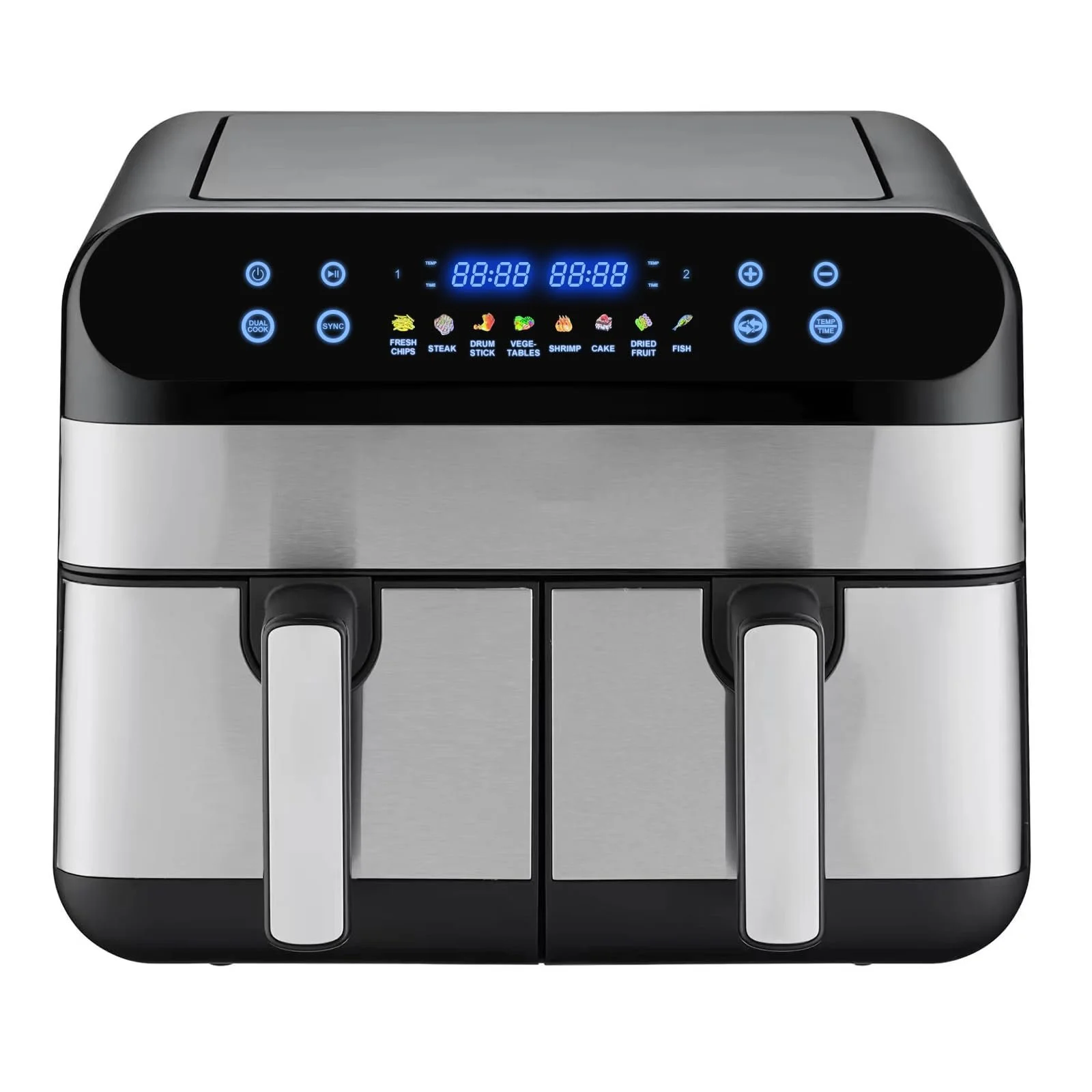 Мультипіч Panana Dual Zone 9 л XL 2400 Вт з оглядовим вікном 2 кошики 8 в 1 програми приготування, фото №1