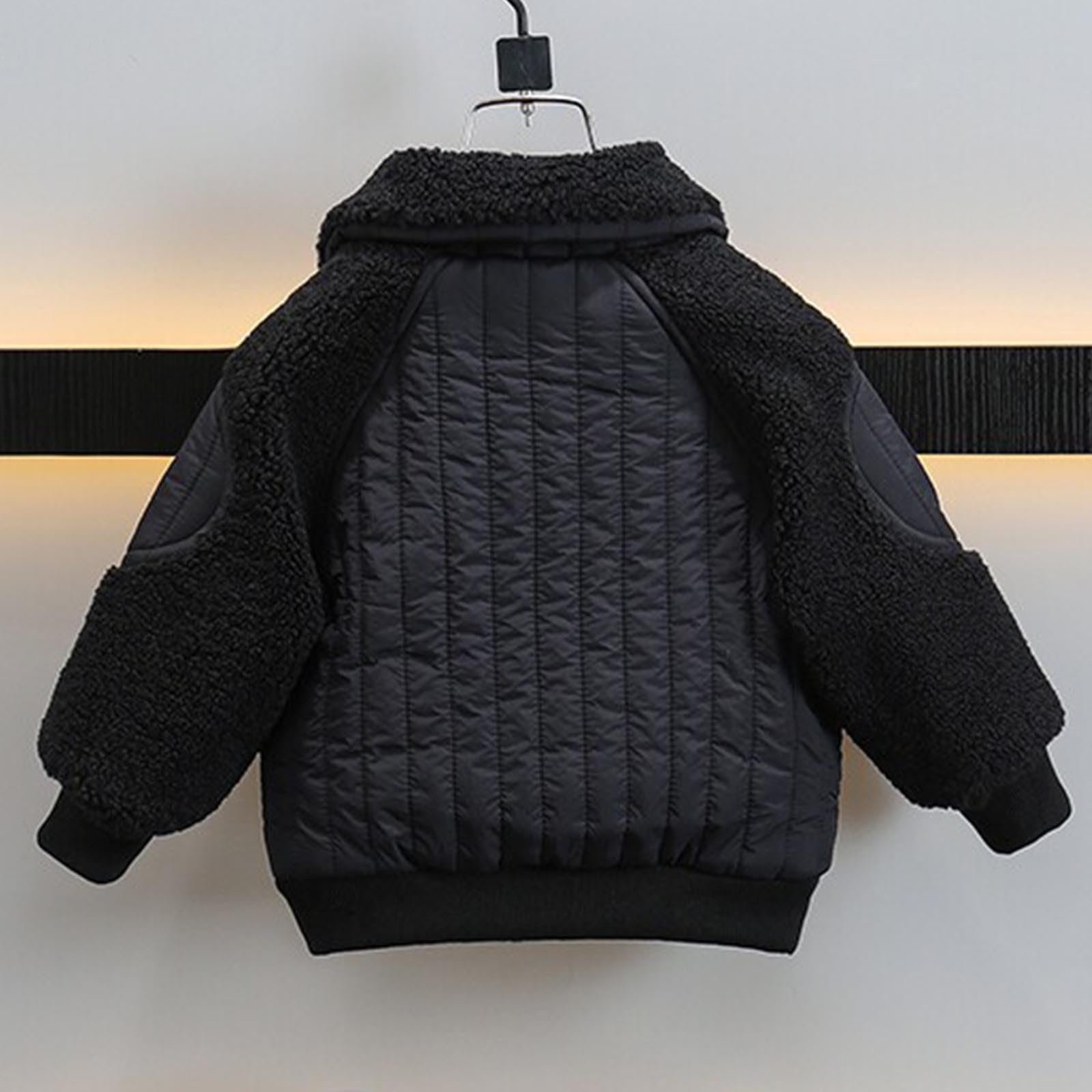 Пальто для хлопчиків Однотонне Пальто з овчини (до 14 років), фото №4 Пальто для хлопчиків Однотонне Пальто з овчини (до 14 років), фото №4