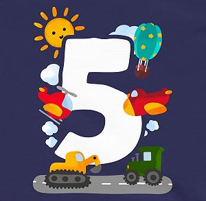 Джемпер Shirtracer 5th Birthday Five Watercolour Vehicles synthetic.ua - Фото 1