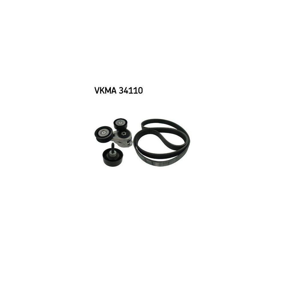 Комплект поліклинового ременя SKF VKMA 34110 для AUDI FORD SEAT SKODA TOYOTA VW CHEVROLET, фото №1