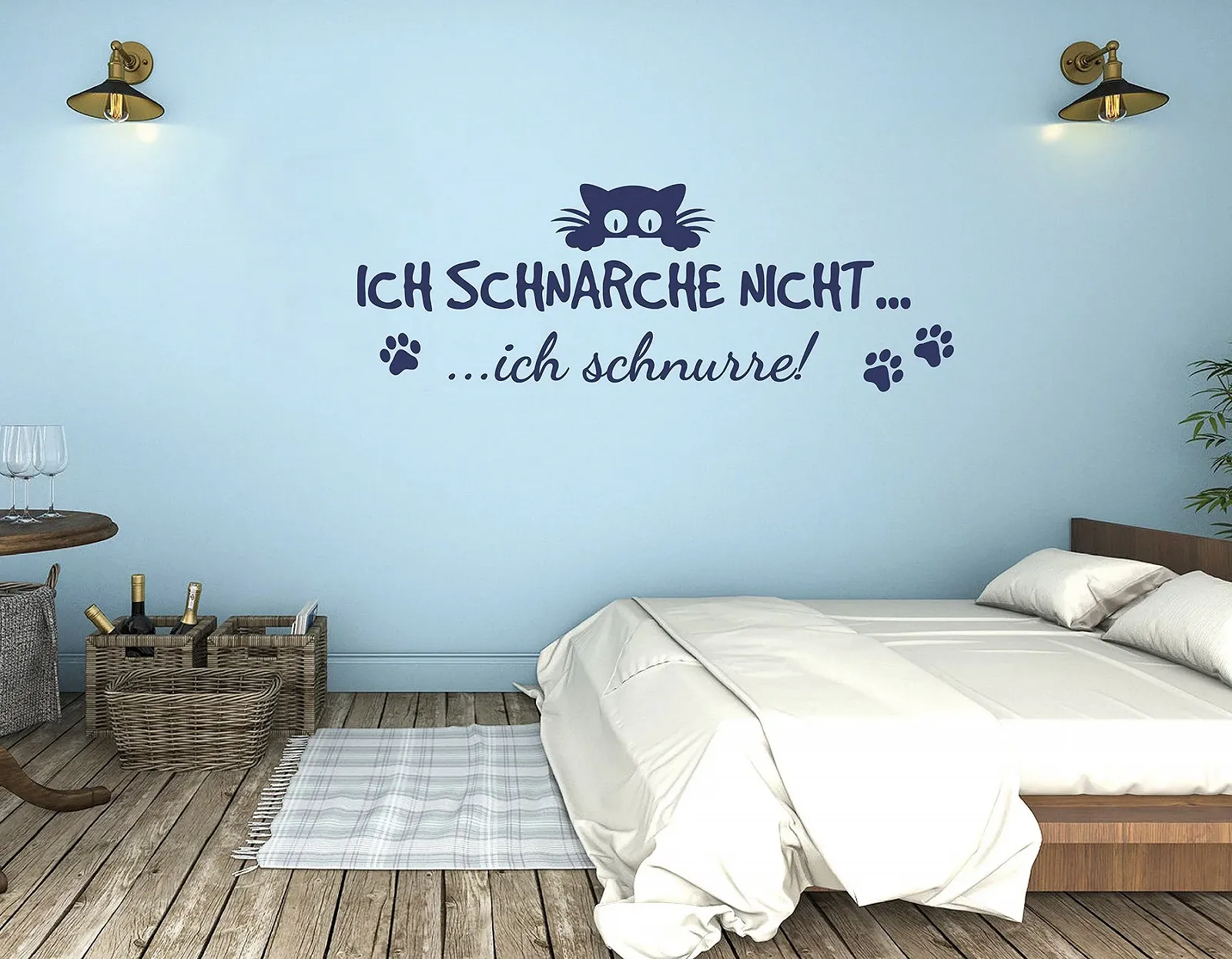 Наклейка на стіну dubl-pkm302 Кіт "I snore not I purr" 140 x 48 см, фото №2