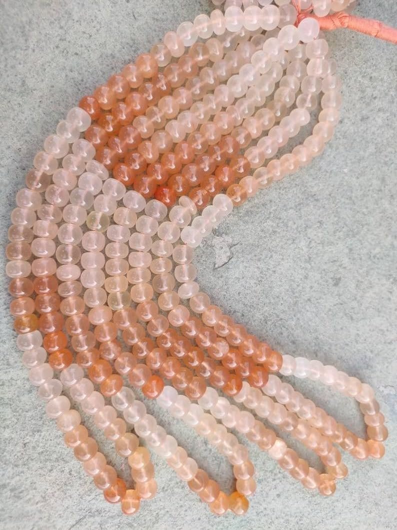 Бусины Круглые Персик Авантюрин гладкие 8-8.5 мм, нить длиной 8 дюймов камень для ожерелья и браслета, фото №3