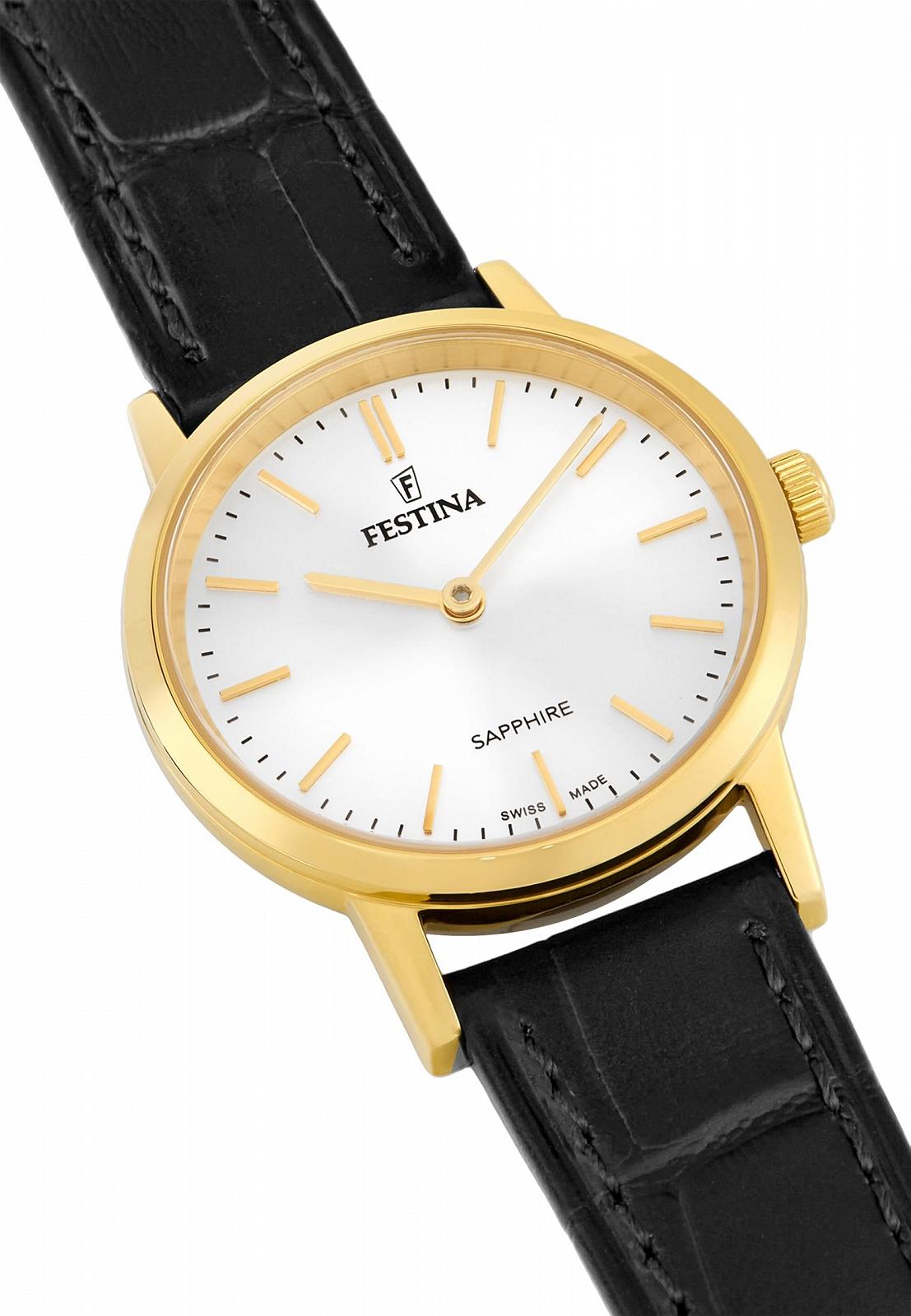 Часы Festina Swiss Made Женские Кожаный ремешок белый, фото №4