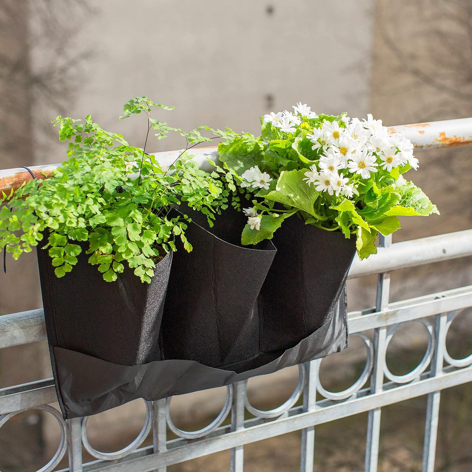 Підвісні мішки для рослин Navaris Набір з 4 шт 12 кишень Фетр, фото №6 Підвісні мішки для рослин Navaris Набір з 4 шт 12 кишень Фетр, фото №6