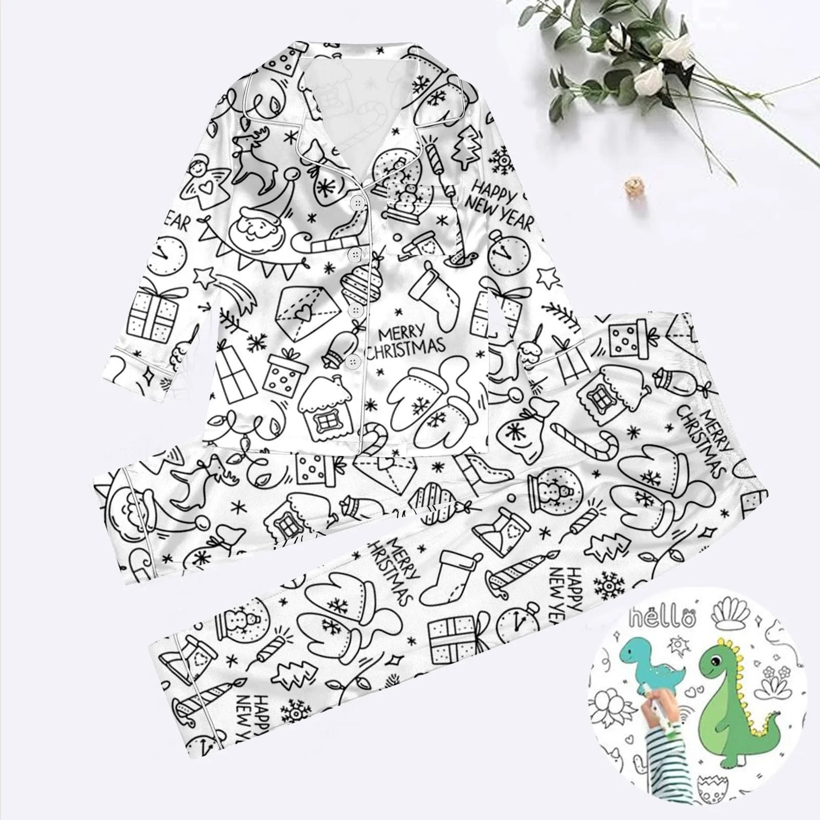 Дитяча піжама для розмальовування Комплект одягу для дому з двох предметів, фото №4 Дитяча піжама для розмальовування Комплект одягу для дому з двох предметів, фото №4