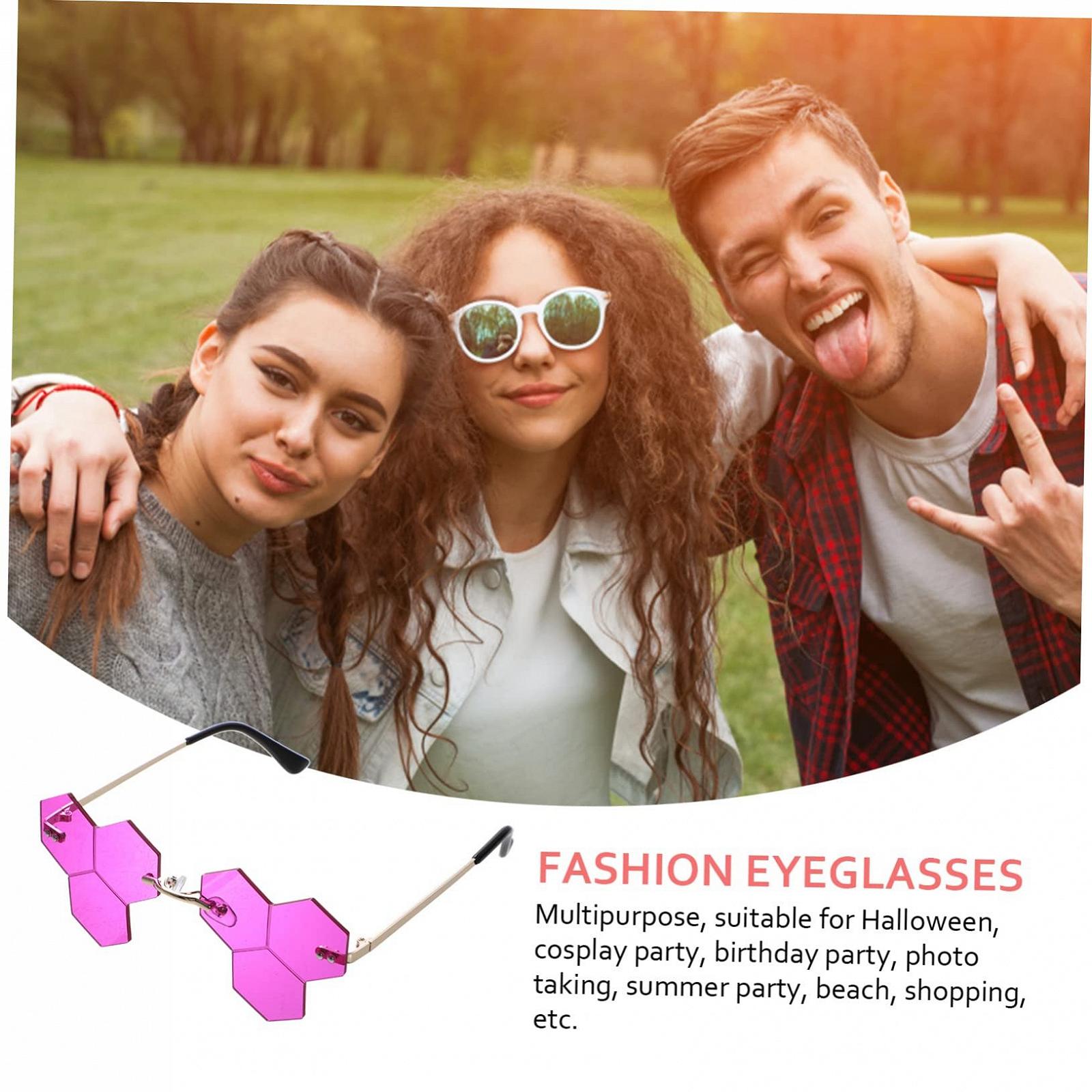 Сонцезахисні окуляри PACKOVE 2 пари для жінок і чоловіків, великі, різнокольорові, фіолетові, фото №8