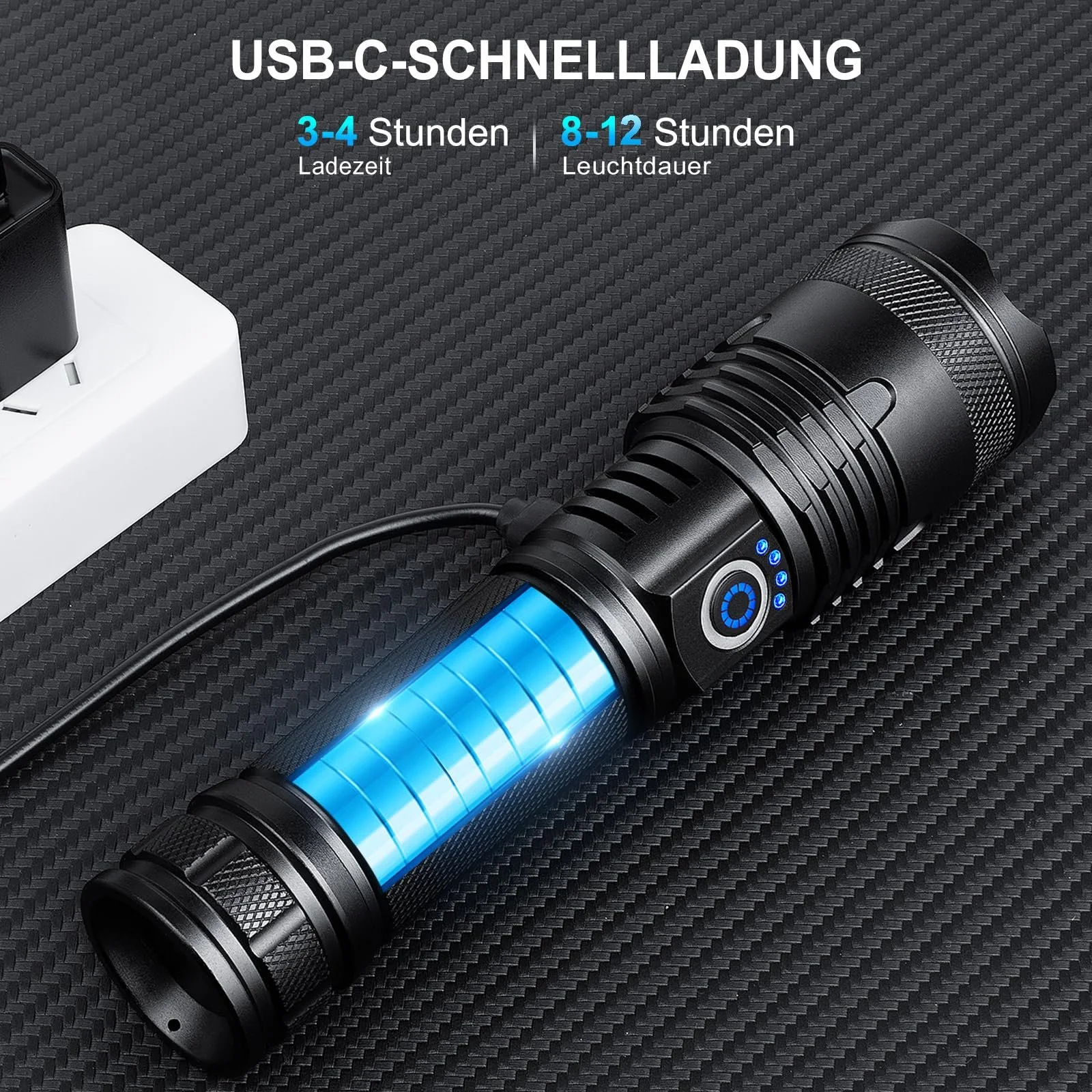 Фонарь LED Аккумуляторный 1000000 люмен, 5 режимов, IPX6 водонепроницаемый, фото №4 Фонарь LED Аккумуляторный 1000000 люмен, 5 режимов, IPX6 водонепроницаемый, фото №4