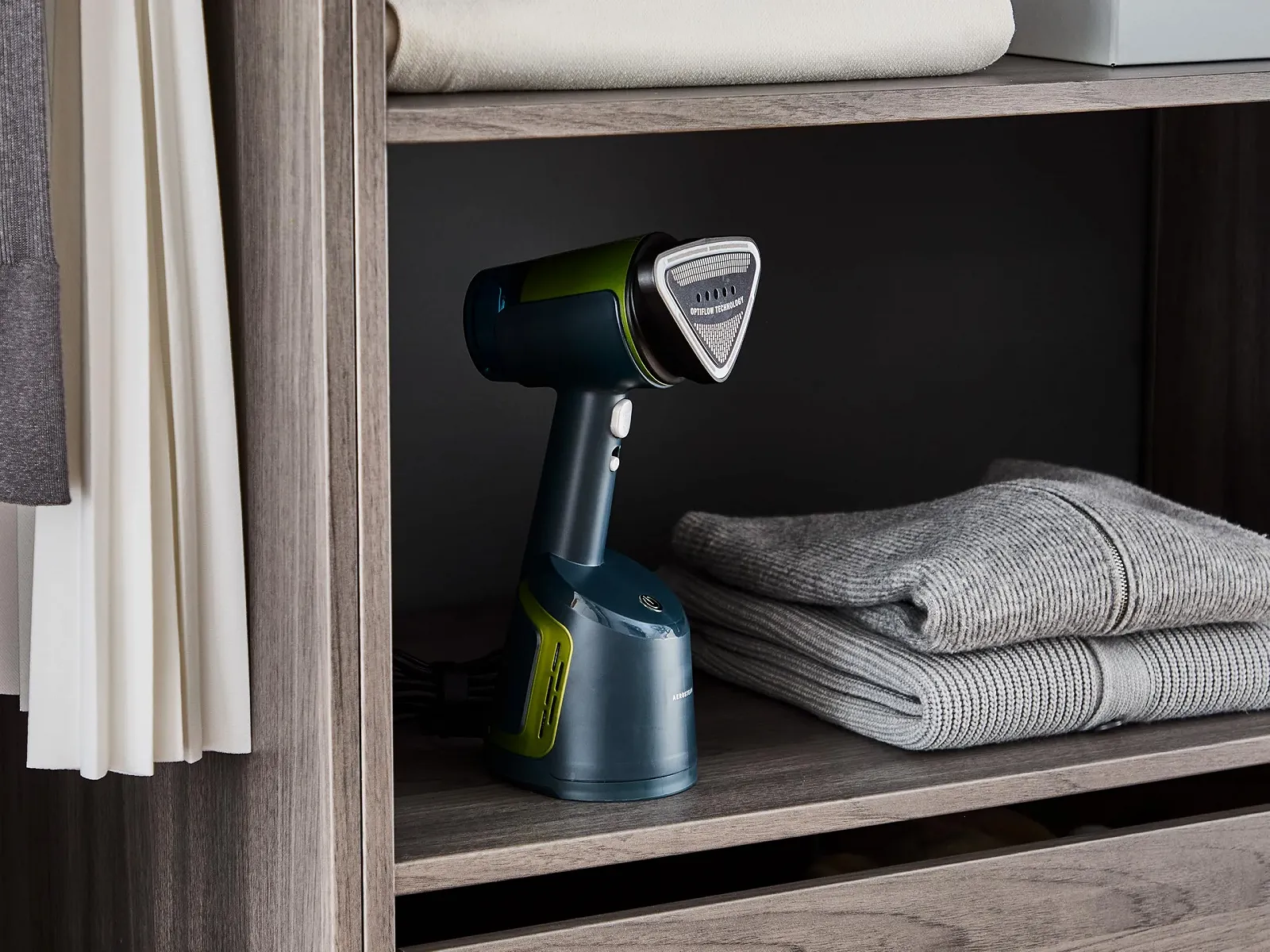 Отпариватель Tefal Aero Steam DT9810F0 керамическая подошва 20 г/мин 100 мл 1400 Вт синий/зеленый, фото №11