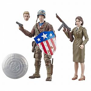 Фигурка, Marvel Legends Series, Капитан Америка: Первый мститель, 15 см, по мотивам фильма "Капитан Америка" и Пегги Картер, коллекционная, в упаковке 2 шт. synthetic.ua - Фото 1
