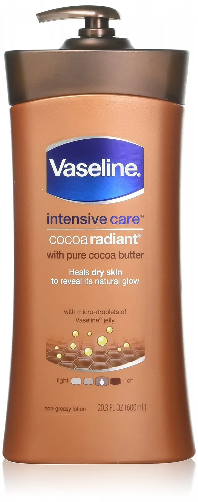 Лосьйон Vaseline Total Moisture Какао Radiant 600 мл з дозатором, фото №1