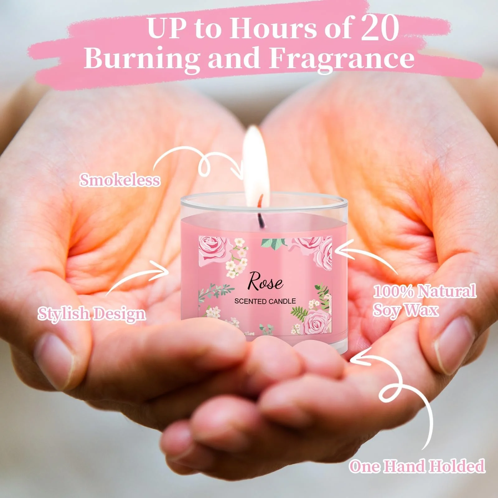 Крем для рук Набір Ароматизовані свічки Подарунки для жінок, 6 кремів для рук i 4 ароматизовані свічки, фото №5