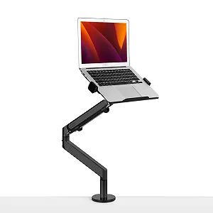 Тримач для ноутбука з газовою пружиною Alberenz 17 дюймів Темно-сірий/Чорний - Фото 1