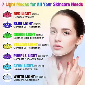 LED Маска для лица HIULLEN 7-цветная светотерапия synthetic.ua - Фото 1