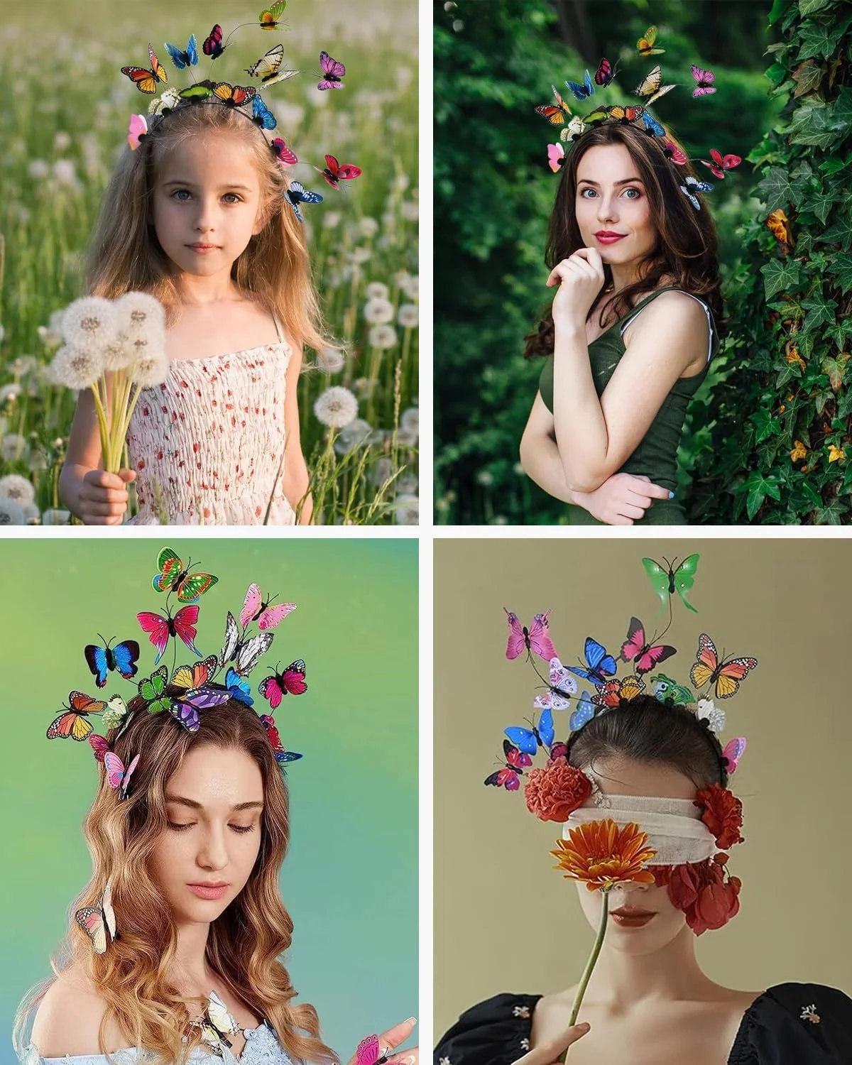 Обруч для волос с бабочками, фото №6