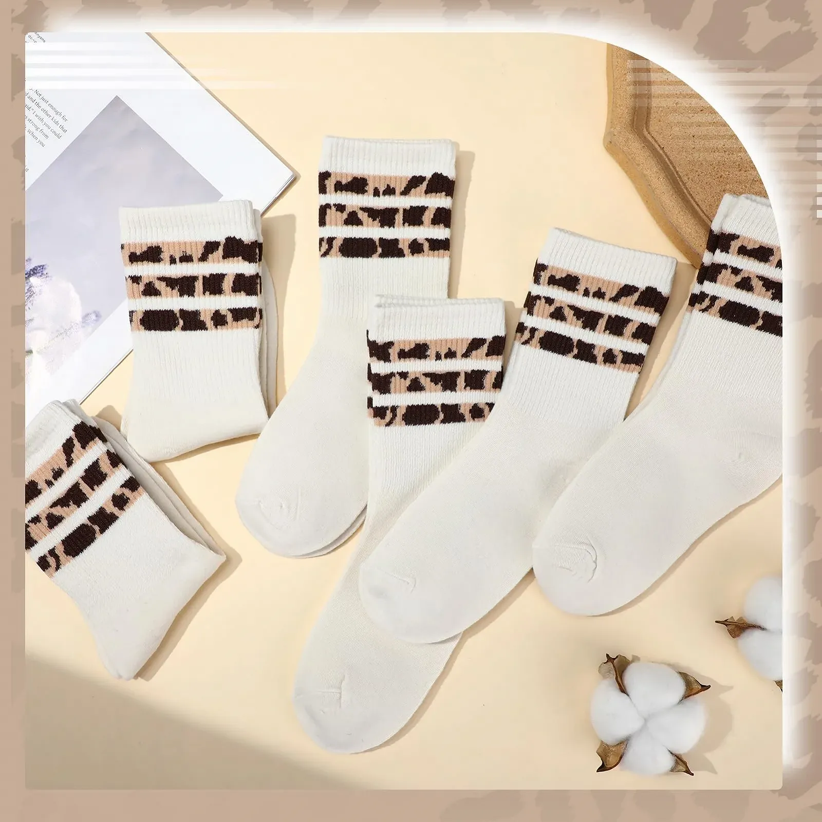Шкарпетки Жіночі з леопардовим принтом 6 пар, розмір 35-39, фото №7