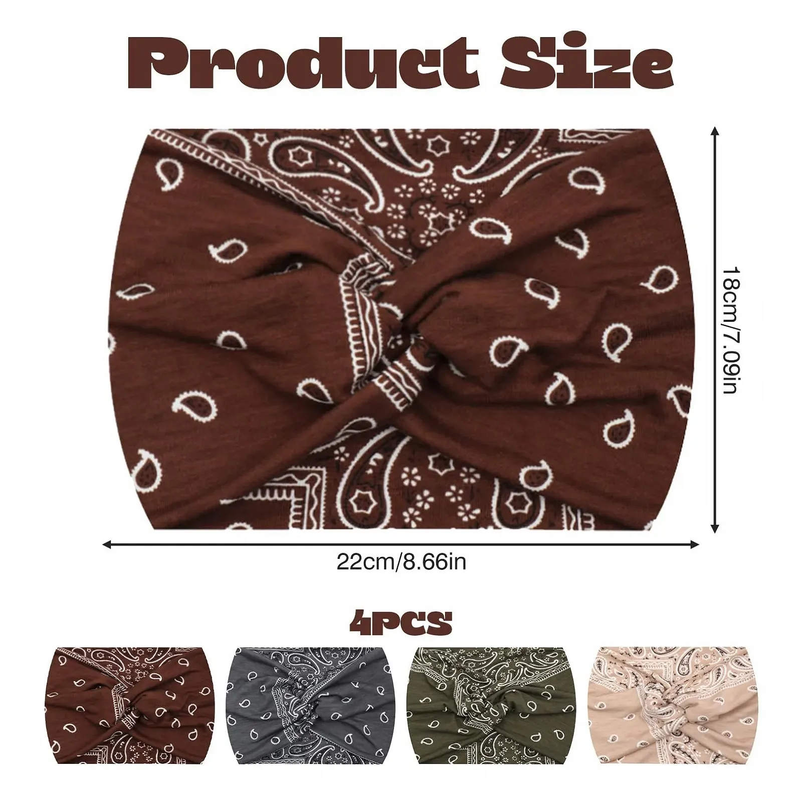 Пов'язка на голову Жіноча літня в стилі бохо, еластична, фото №2 Пов'язка на голову Жіноча літня в стилі бохо, еластична, фото №2