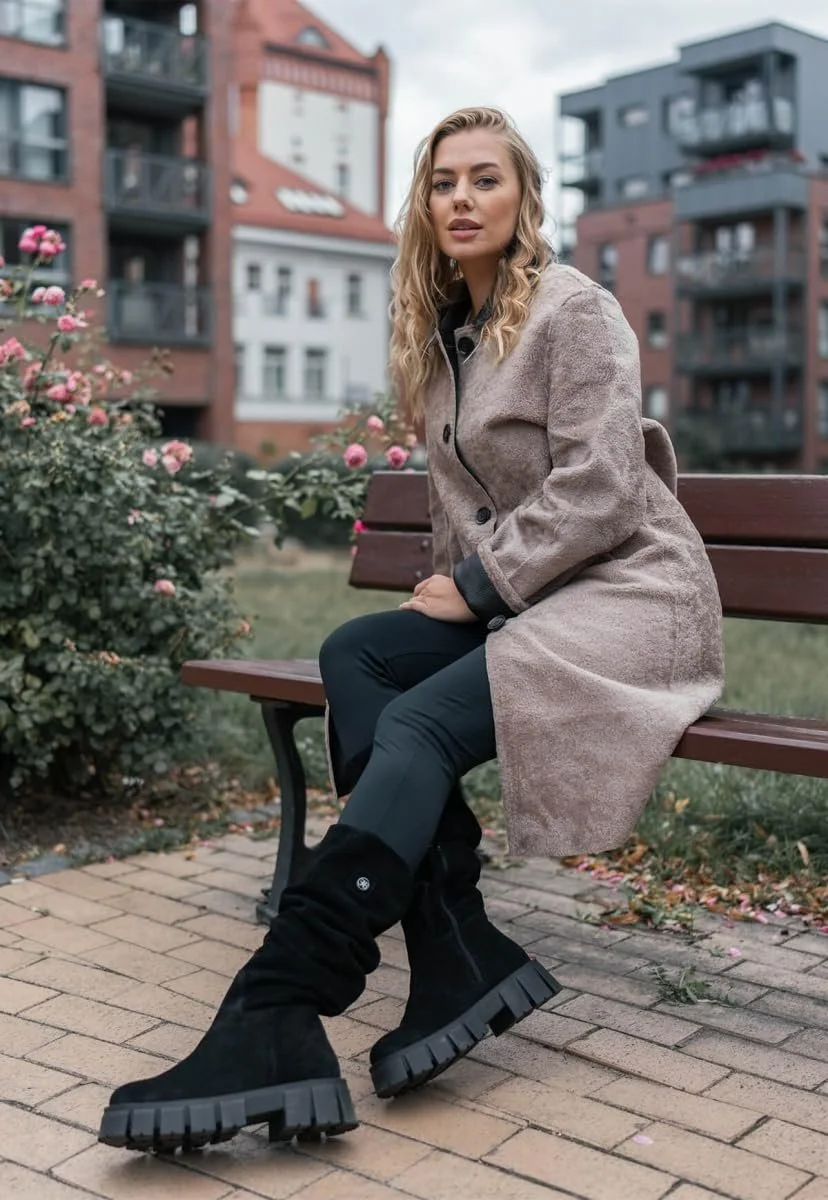 Кожаное пальто Hollert Kiana Lambskin Merino Двустороннее, фото №5 Кожаное пальто Hollert Kiana Lambskin Merino Двустороннее, фото №5