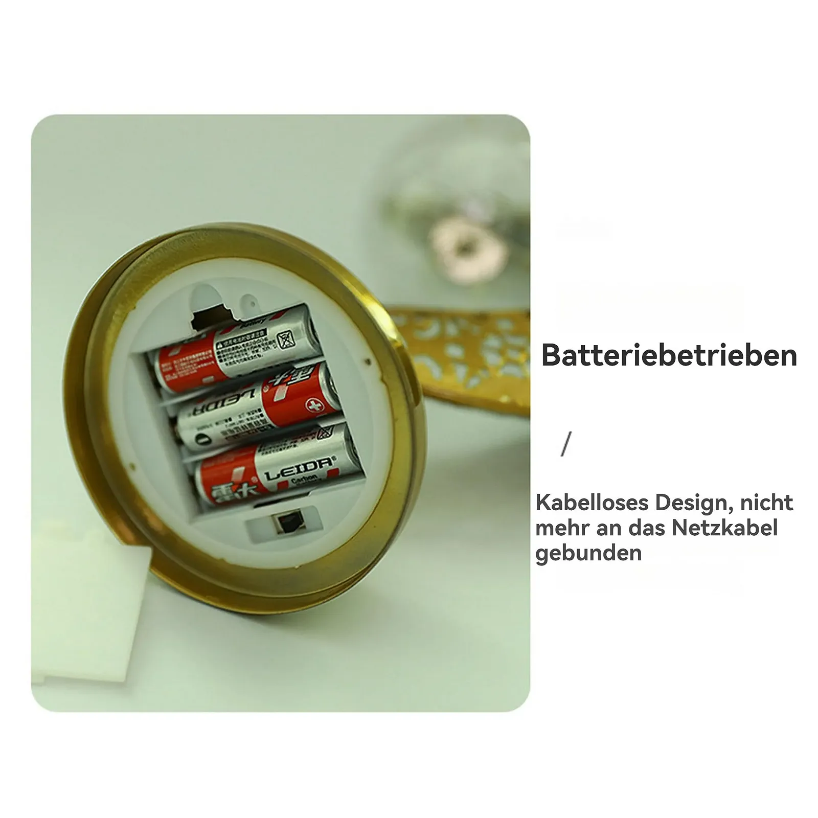 Настільна лампа Moon Металева Бездротова LED USB Золотиста, фото №6