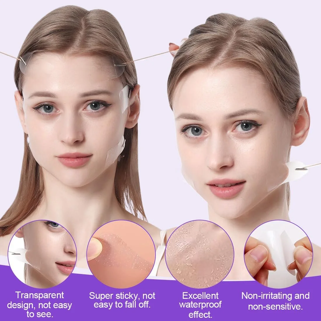 Набор лент для подтяжки лица GGUFAY, 20 штук + 4 подъемных шнура, фото №3