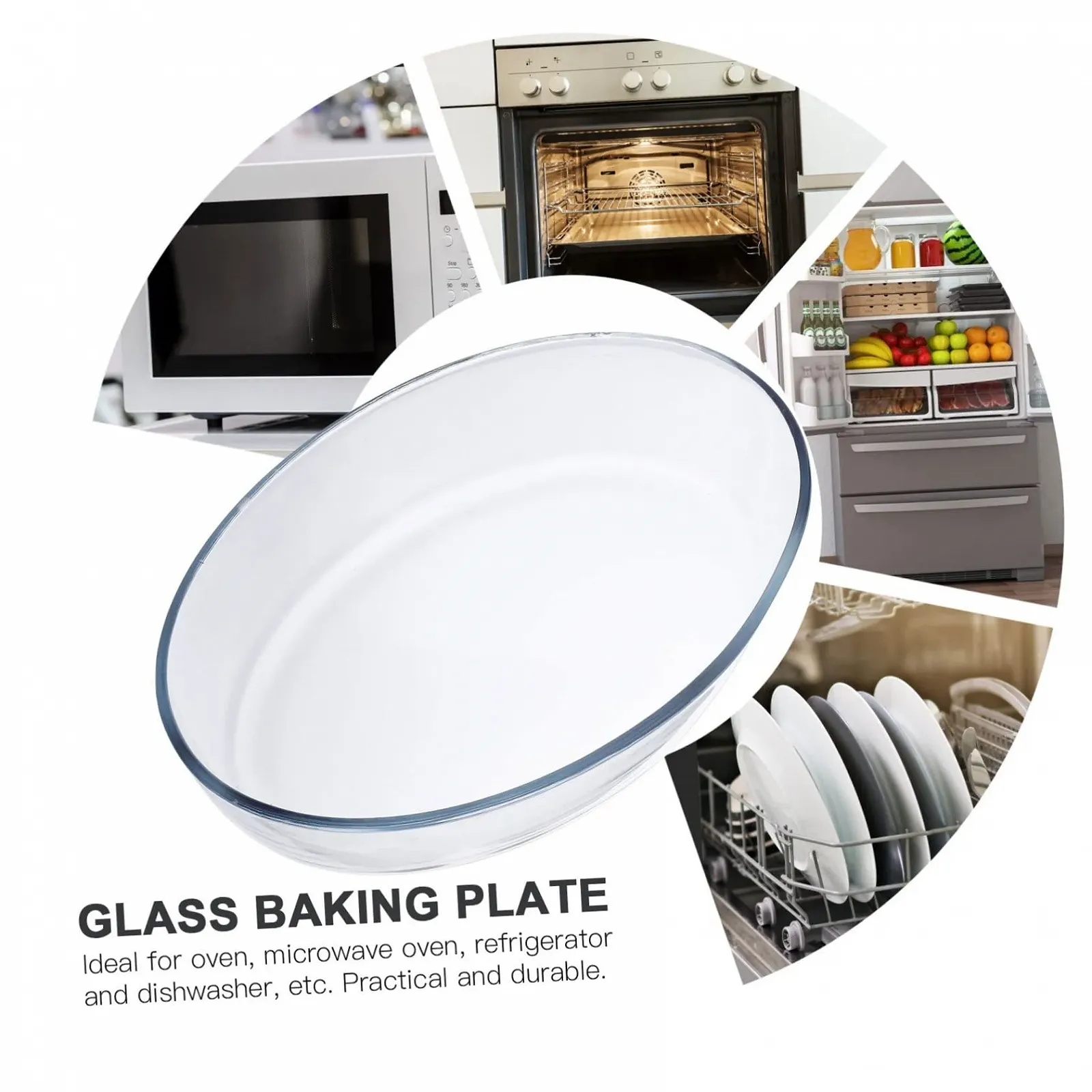 Форма для запікання скляна VICASKY жароміцна із загартованого скла Прозора, фото №5