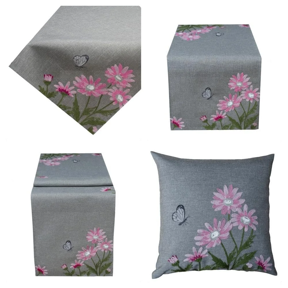 Ранер для столу Floral Embroidery 85 x 85 см Сірий, фото №1