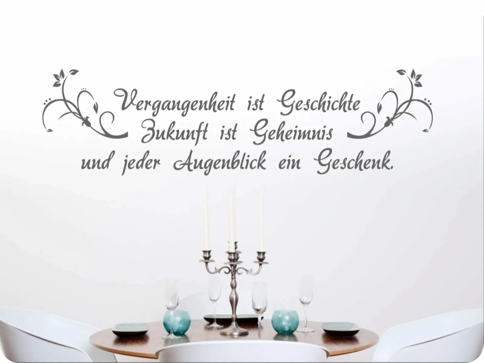 Наклейка на стіну S04 Phrase "Vergangenheit ist Geschichte" Motif S04 з фірмової фольги, фото №1