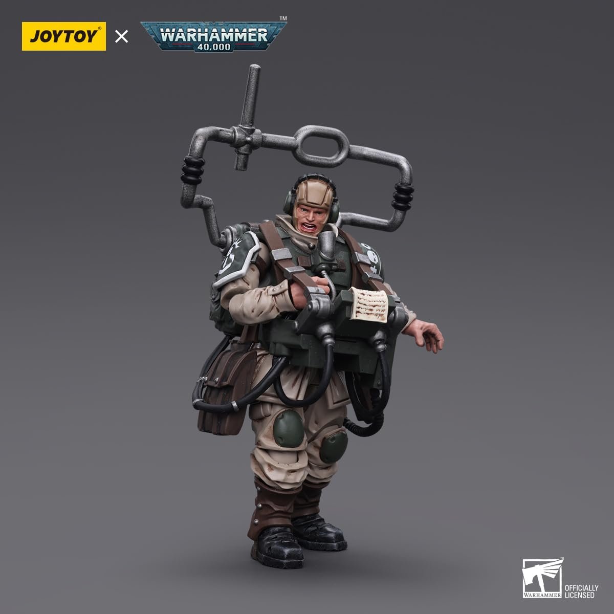 Фигурка Joytoy Warhammer 40K 1/18 Astra Militarum Cadian Command Squad Veteran with Master Vox, фото №5