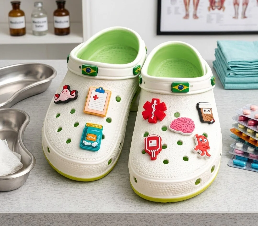 Джибитсы Медицина и Анатомия украшения для крокса аксессуары для Crocs украшения на кроксы декор для обуви набор 8 шт, фото №1