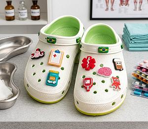 Джибітси Медицина та Анатомія прикраси для крокс аксесуари для Crocs прикраси на крокси декор для взуття набір 8 шт - Фото 1