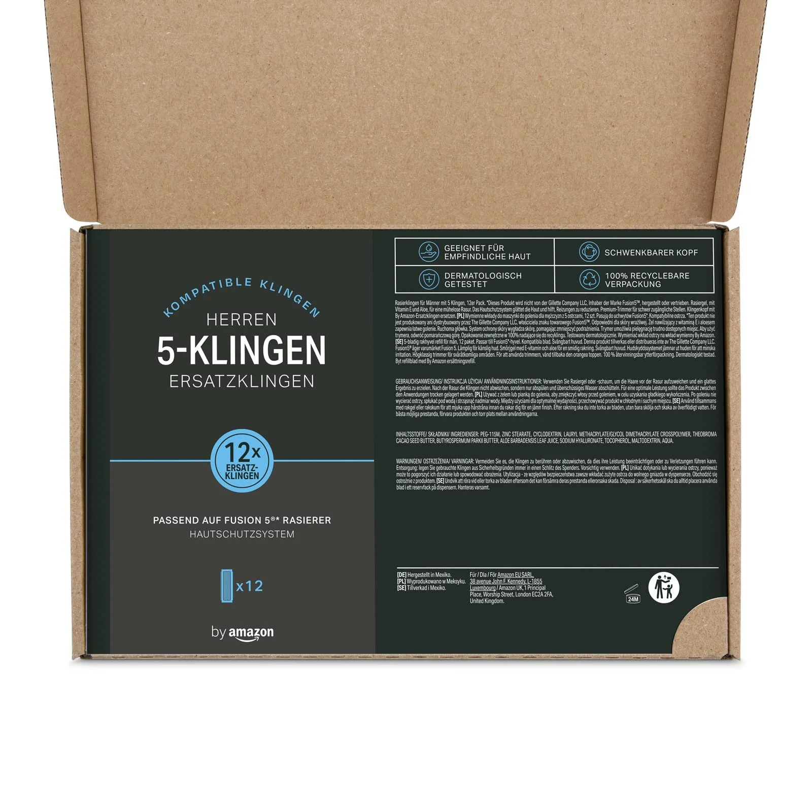 Сменные кассеты Amazon Brand - Solimo RightFit5 3 упаковки по 4 шт., фото №3
