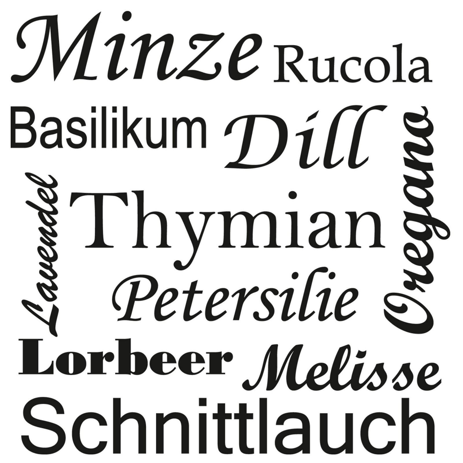 Настінне тату GRAZDesign Кухонні трави Самоклейне 50 x 50 см 070 Чорний, фото №3