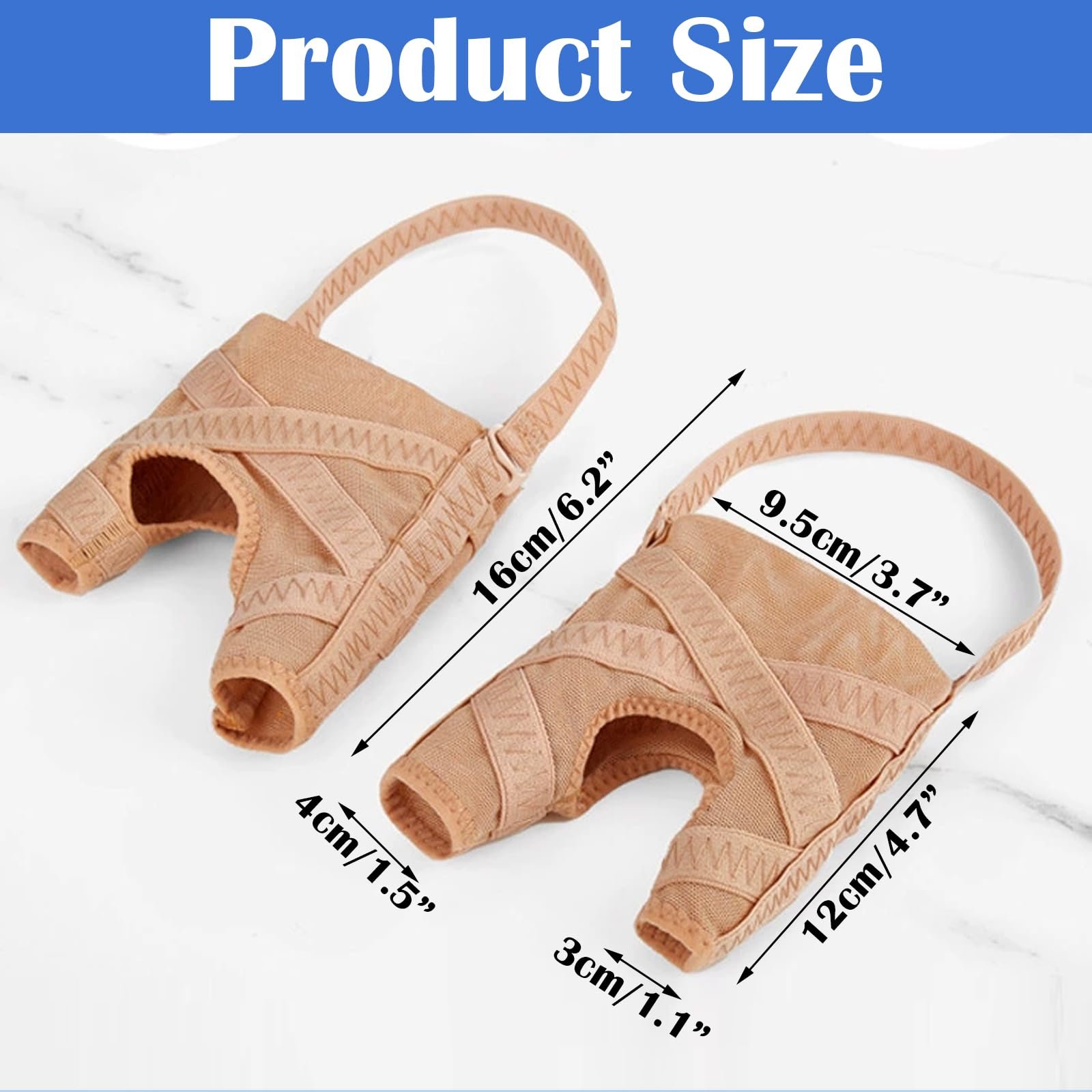 Шина для корекції Hallux Valgus, 1 пара, бандаж Hallux Valgus з нековзною стрічкою для чоловіків і жінок, фото №2