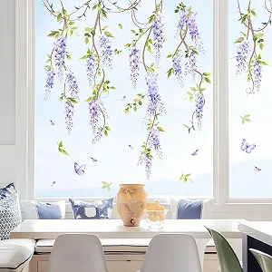 Наклейка для стін Supzone Flowers Purple Wisteria Фіолетовий synthetic.ua - Фото 1