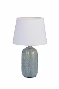 Настільна лампа Pauleen Glowing Hug 48321 Кераміка Тканина E14 20 Вт Білий Сірий Блакитний - Фото 1