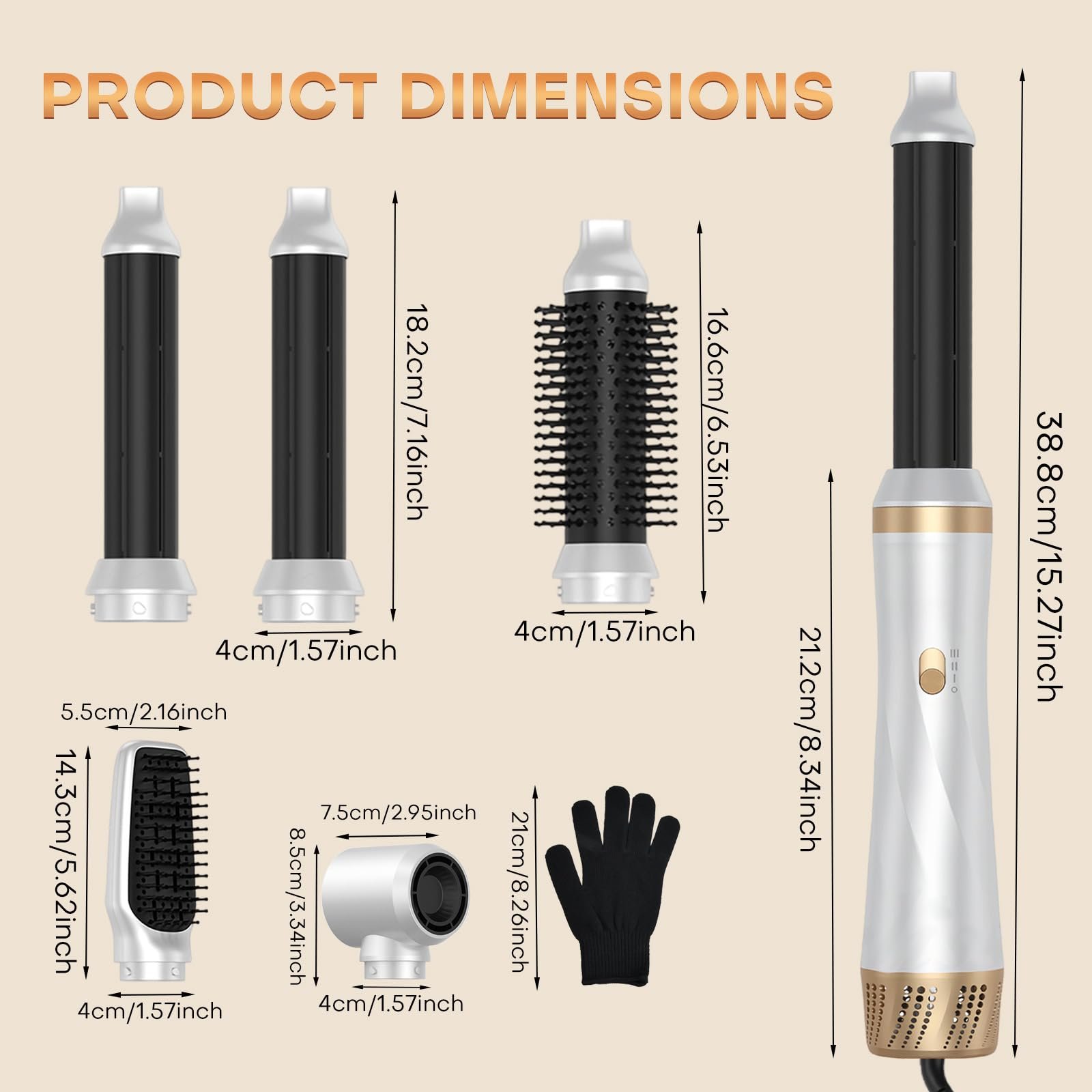 Стайлер для волос Airstyler 5-в-1 1000 W 3 температурных режима, фото №2 Стайлер для волос Airstyler 5-в-1 1000 W 3 температурных режима, фото №2