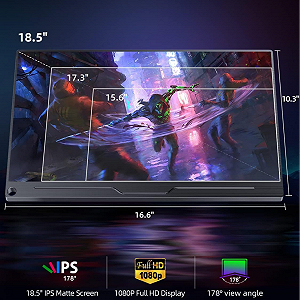 Монітор портативний 18,5" UPERFECT Full HD IPS 120 Гц synthetic.ua - Фото 1