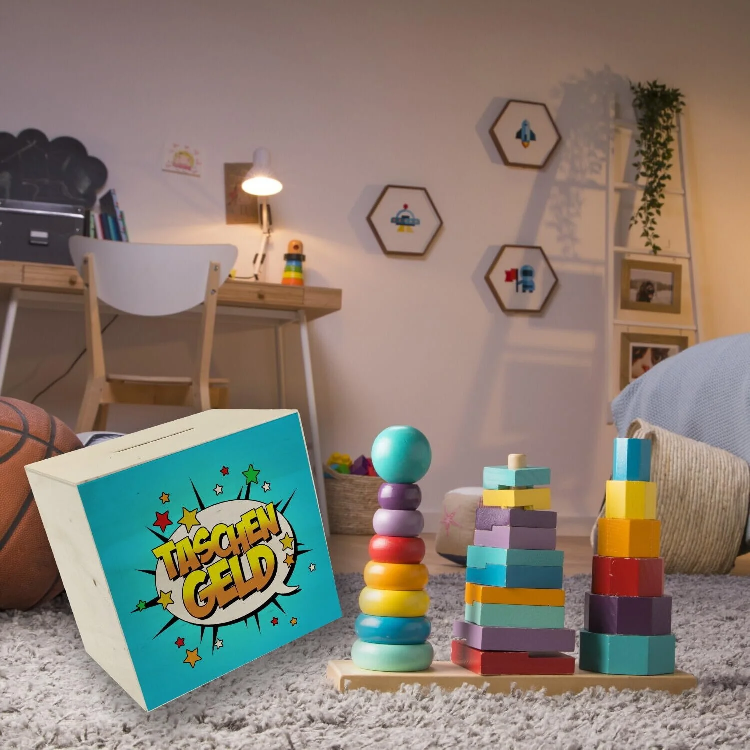 Скарбничка дерев'яна Comic Pocket Money, фото №6