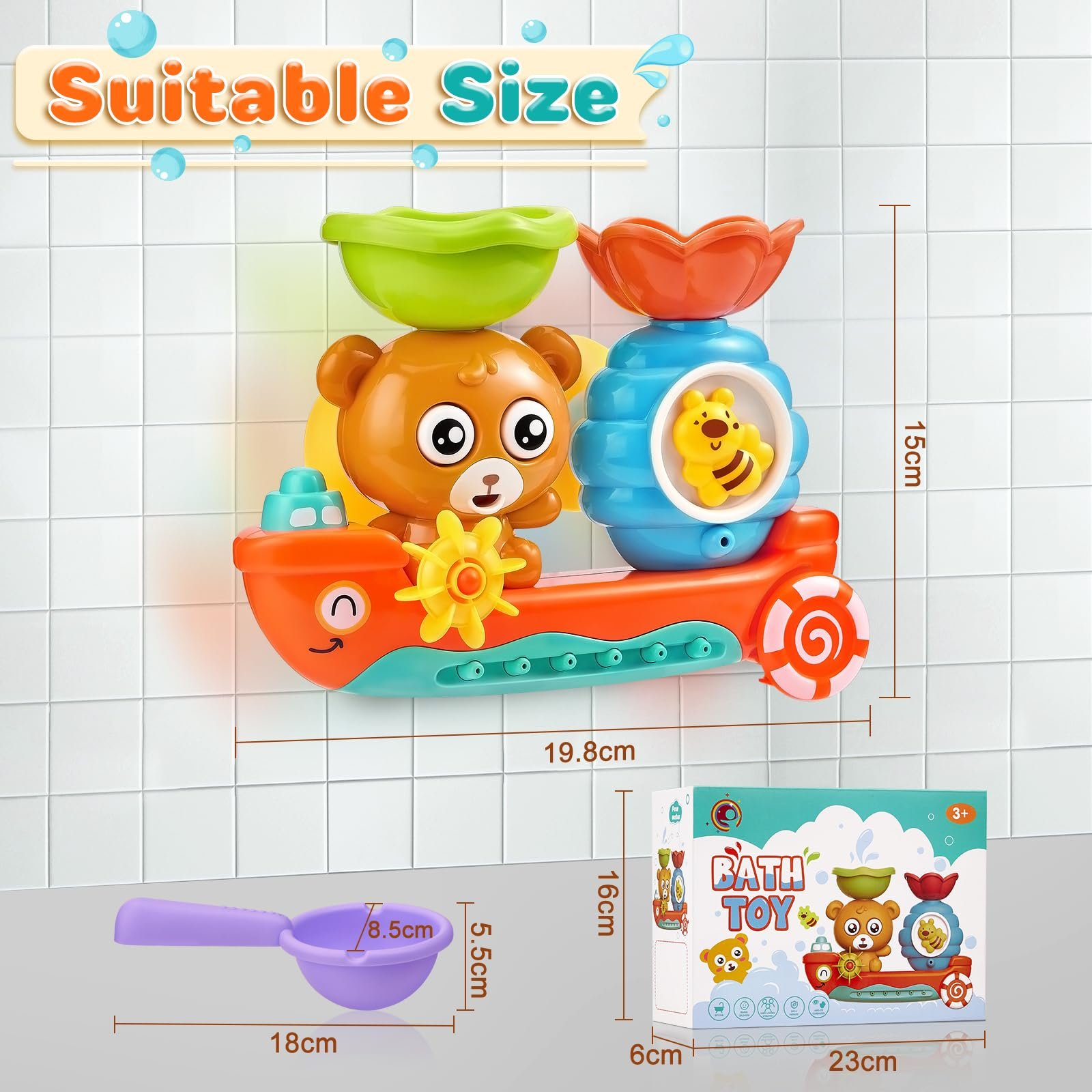 Іграшка для ванни Ведмідь для дітей, фото №3