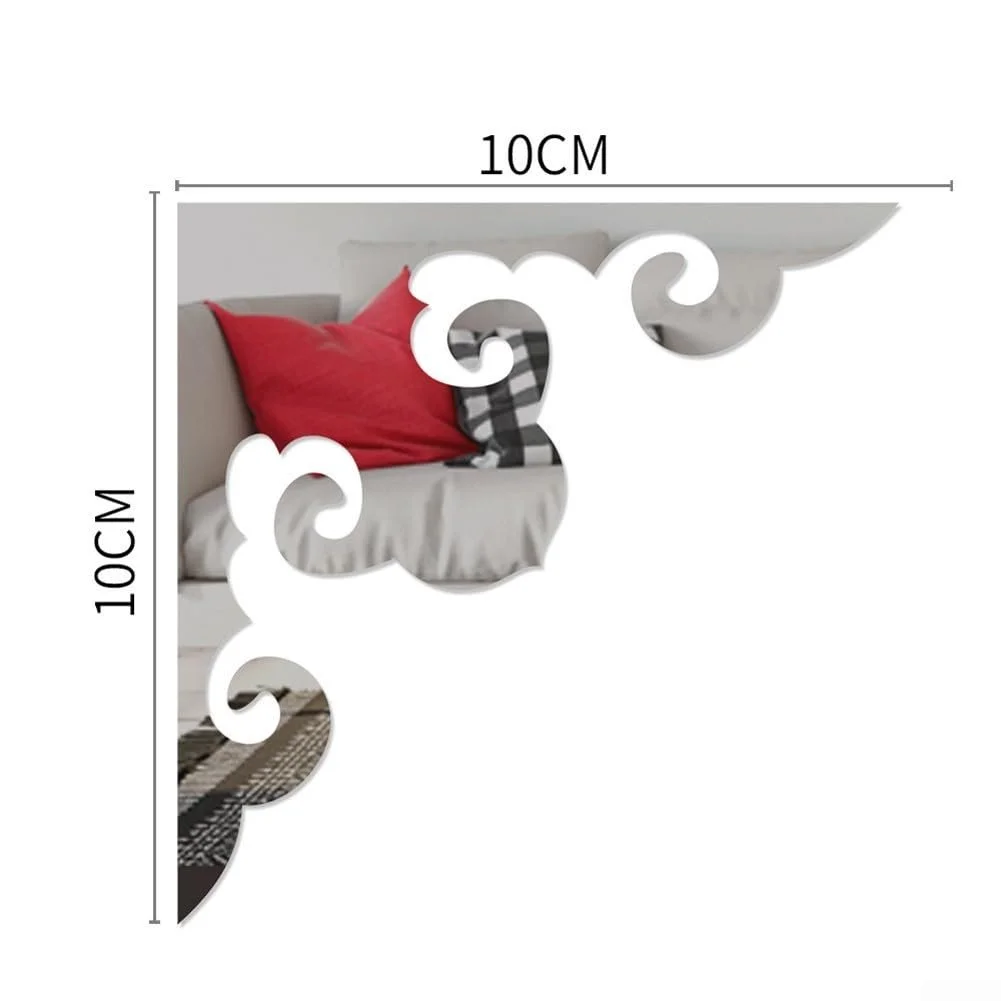 Дзеркальна наклейка 3D Mirror Sticker DIY акрилова декоративна Сріблястий, фото №2 Дзеркальна наклейка 3D Mirror Sticker DIY акрилова декоративна Сріблястий, фото №2