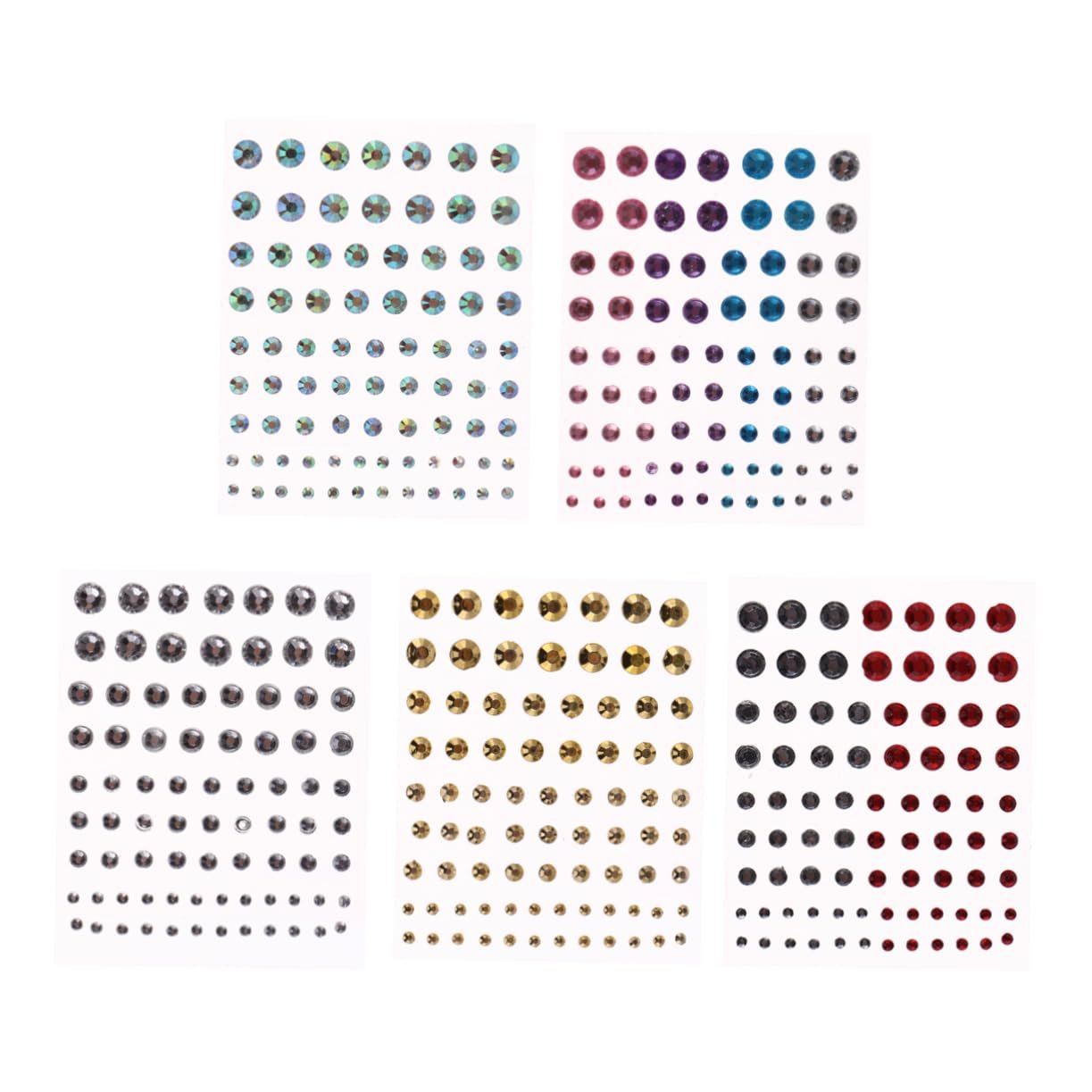 Наклейки для манікюру, 5 аркушів, самоклеючі акрилові, фото №1